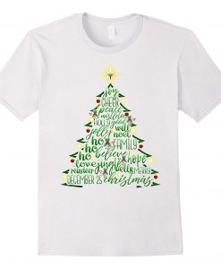 Christmas Tree Word Design Costume T-Shirt (GPMU)