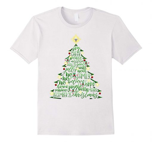 Christmas Tree Word Design Costume T-Shirt (GPMU)