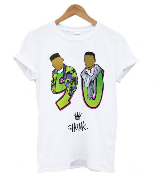 Chunk Fresh Prince 90 print Retro T shirt (GPMU)