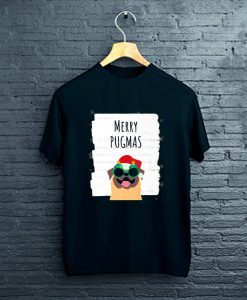 Cute Pug Christmas Merry Pugmas Santa T-Shirt FP