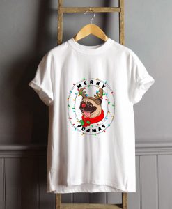 Cute Pug Cool Merry Pugmas Christmas T-Shirt FP