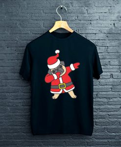 Dabbing Santa Christmas Pug T-SHIRT FP