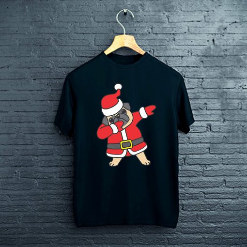 Dabbing Santa Christmas Pug T-SHIRT FP