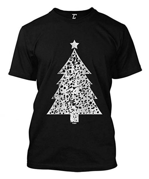 Distressed Christmas Tree - Xmas Santa Claus T-Shirt (GPMU)