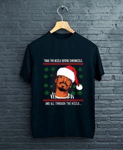 Dogg Christmas Twas The Nizzle Before T-Shirt FP