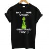 Grinch Rock Paper Scissors Throat Punch I Win T shirt (GPMU)