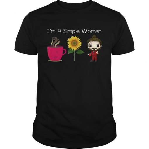 I’m a simple woman I love coffee sunflower and Post Malone t shirt (GPMU)