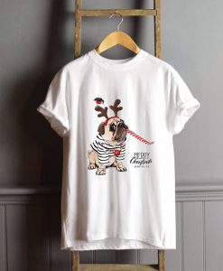 MERRY CHRISTMAS PUG T-Shirt FP