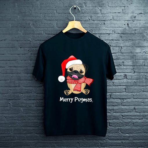 Merry Pugmas Christmas Pug T-Shirt FP