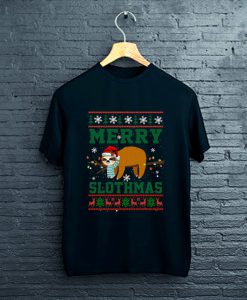 Merry Slothmas Merry Christmas T-Shirt FP