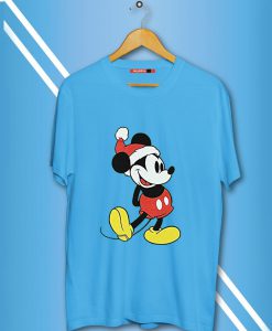 Mickey Mouse Santa Hat Christmas T-Shirt FP