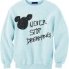 Never Stop Dreaming Disney Sweatshirt (GPMU)