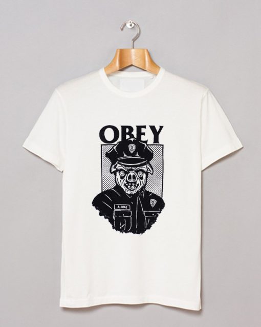 Obey Pig Cops T Shirt (GPMU)