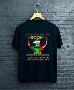 Rick and Morty Boom Pickle All The Way Ugly Christmas T-Shirt FP