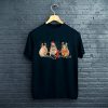Three Hamster Christmas Lights Santa Hat Xmas Gift T-Shirt T-Shirt FP