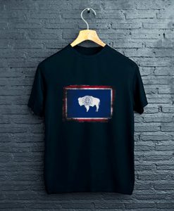 Vintage Wyoming Flag Distressed T-Shirt FP