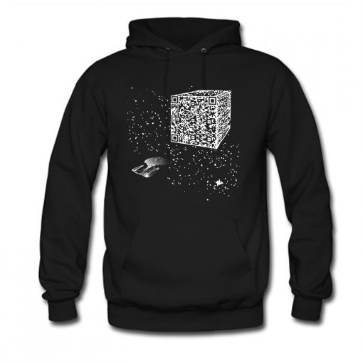 We are the borg Resistance is Futile space qr code Hoodie (GPMU)