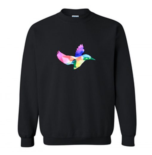 Amazingphil Geometric Rainbow Hummingbird Sweatshirt (GPMU)