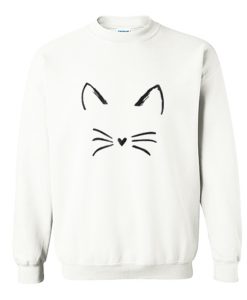 Cute Cat Face Sweatshirt (GPMU)