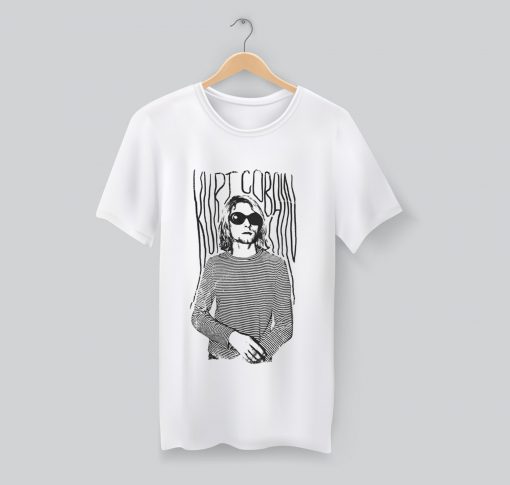 Kurt Cobain Stripes Nirvana T-Shirt (GPMU)