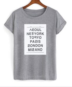 Seoul NewYork Tokyo Paris London Milano Unisex T Shirt (GPMU)