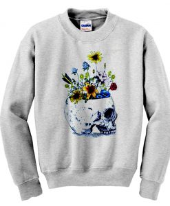 Skull With Flowers Sweatshirt (GPMU)