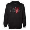 Vlone ‘Lone Love’ NYC Red on Black Hoodie (GPMU)
