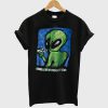 90s Distressed Smoking Alien Grunge T Shirt (GPMU)