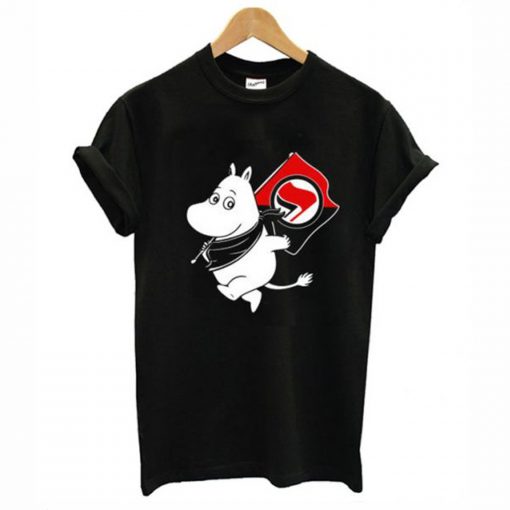 Antifa Moomin Anti-Fascist T-Shirt (GPMU)