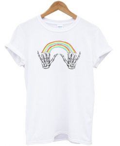 Rainbow Skeleton Hands T-Shirt (GPMU)