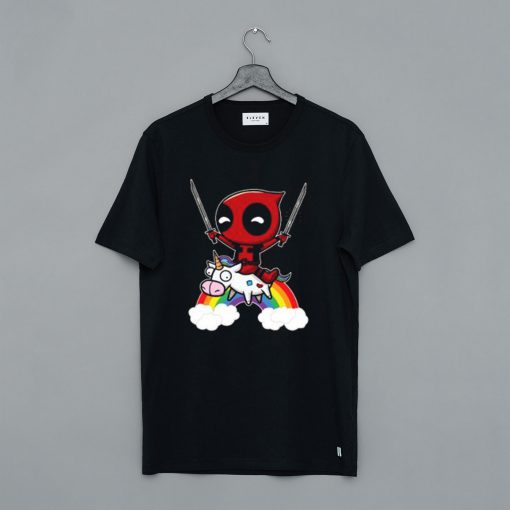 Riding a Unicorn Deadpool T-Shirt (GPMU)