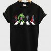Spiderman Hulk Batman Superman on Abbey Road T-Shirt (GPMU)