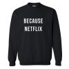 Because Netflix Sweatshirt (GPMU)