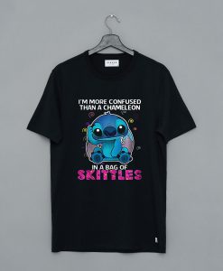 Stitch I'm more confused than a chameleon T-Shirt pu