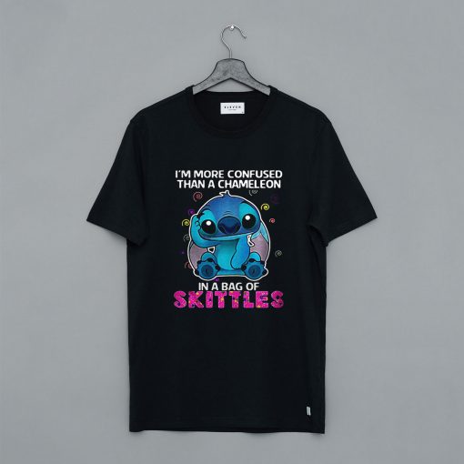 Stitch I'm more confused than a chameleon T-Shirt pu