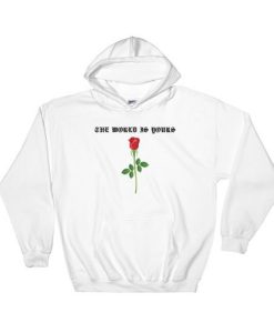 The World Is Yours Red Rose Hoodie (GPMU)