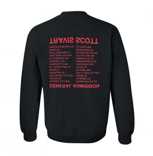 Travis Scott General Admission Sweatshirt Back (GPMU)