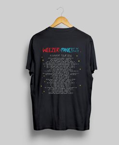 Weezer & Panic At The Disco Summer Tour 2016 T-Shirt Back (GPMU)