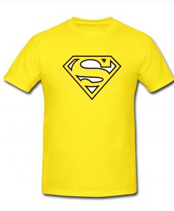Yellow Superman Logo T Shirt (GPMU)