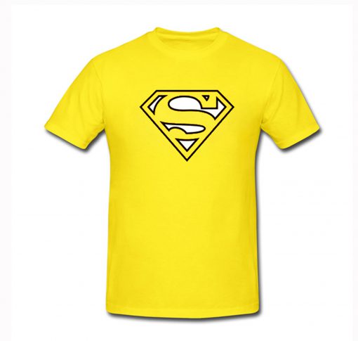 Yellow Superman Logo T Shirt (GPMU)