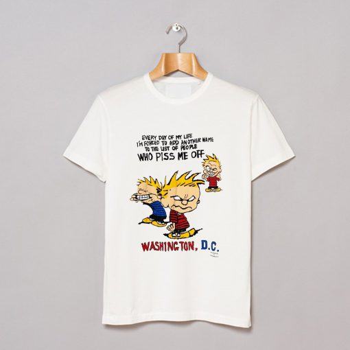 Calvin & Hobbes Vintage Men’s L Angry Politics Washington DC T Shirt (GPMU)