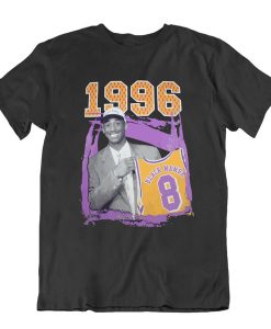 Kobe Bryant 1996 Draft Day Black Mamba Number 8 Tribute T Shirt (GPMU)