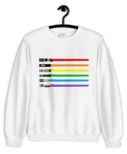 Lightsaber Rainbow Pride Flag Sweatshirt PU27