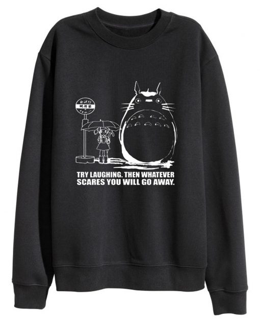 My neighbor Totoro Black Crewneck Sweatshirt (GPMU)