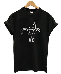 Pro Choice Middle Finger Uterus T Shirt (GPMU)