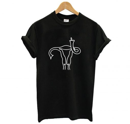 Pro Choice Middle Finger Uterus T Shirt (GPMU)