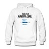 There Is No Finish Line White Hoodie (GPMU)