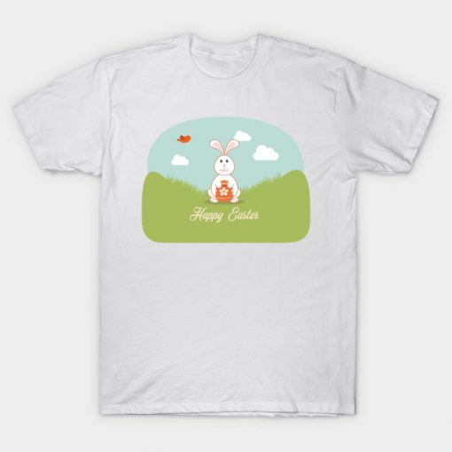 Happy Easter With Bunny and Egg T-Shirt AI