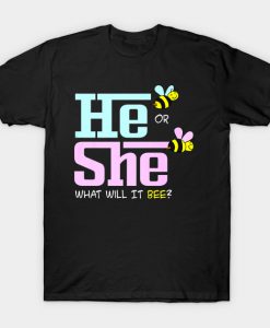 He Or She What Will Baby Bee Baby T-Shirt AI