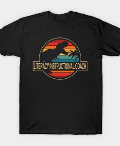 Literacy Instructional Coach Dinosaur T-Shirt AI